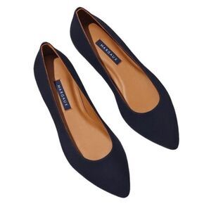 Margaux Blue Suede The Pointe Flats 38